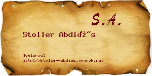 Stoller Abdiás névjegykártya